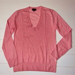 J. Crew Italian Cashmere 100% Deep V-Neck Sweater Lightweight S Featherweight